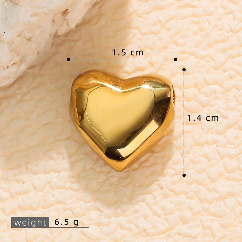 European and American Heart-Shaped Stainless Steel Minimalist DIY Jewelry Accessories