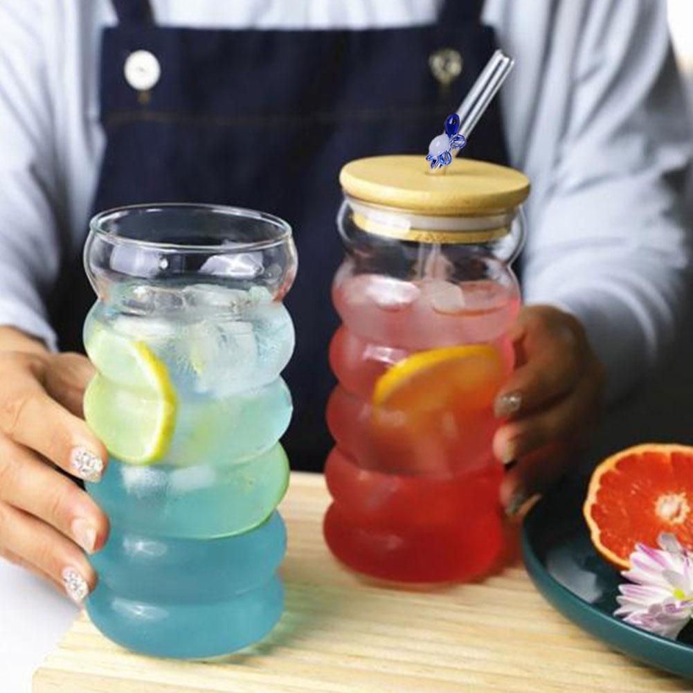Reusable Glass Straws Eco Friendly Drinking Straws Mug For Smoothies Tea Accessory For Coffee B I0F2