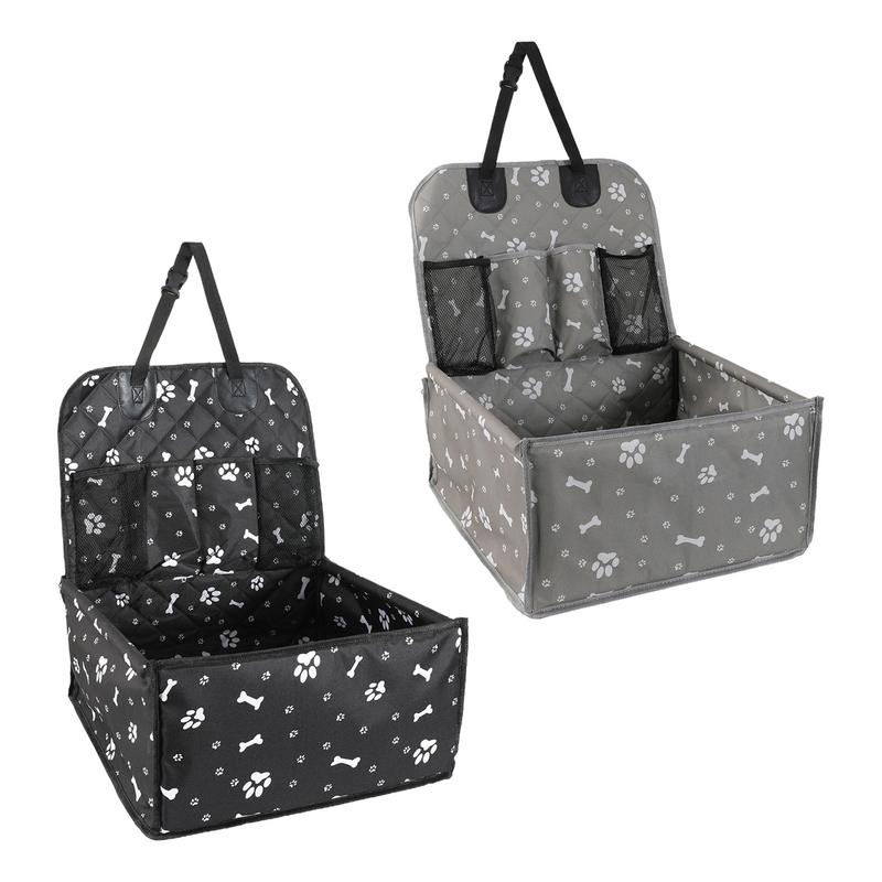 Black/Gray Dog Car Seat Cover Folding Hammock Pet Carriers Bag Basket Carrying for Cats Stable Foldable Travel Pet Dog Car Seat