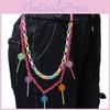 Candy Color Heart Flower Waist Chain With Lobster Clasp For Summer And Winter Fashion