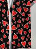 Valentine's Day Shirt for Men, Casual Shirt with Heart Pattern Print, Valentine's Day Gift
