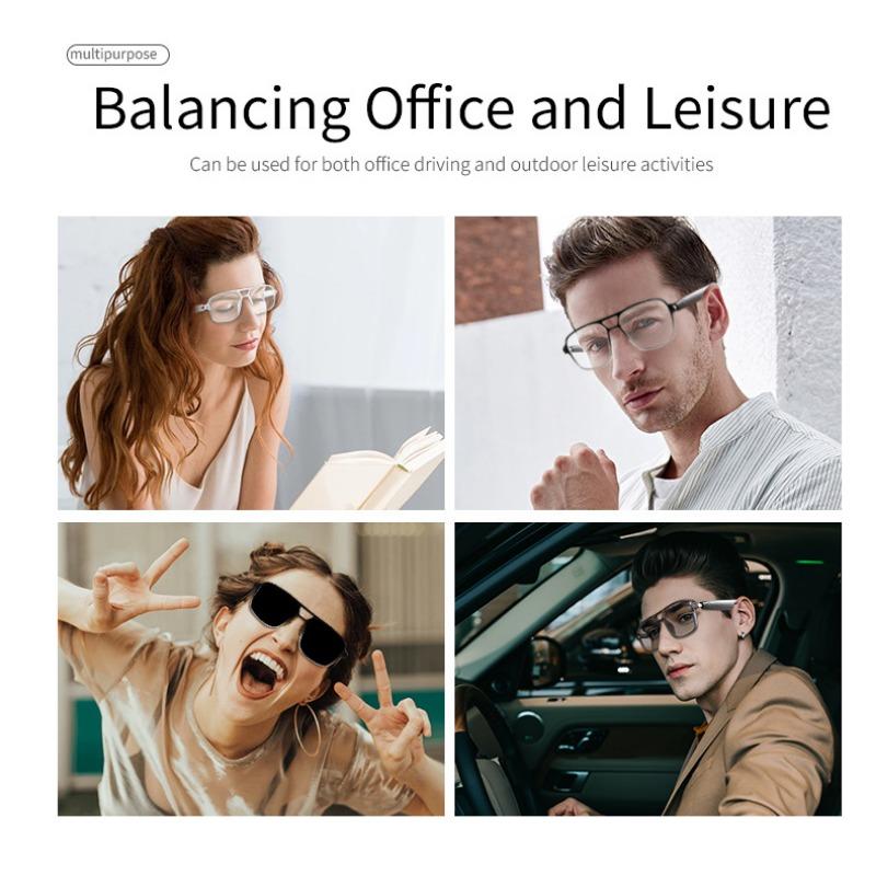 Smart glasses Bluetooth audio glasses double beam color changing glasses anti blue light listening to music making calls anti UV sunglasses