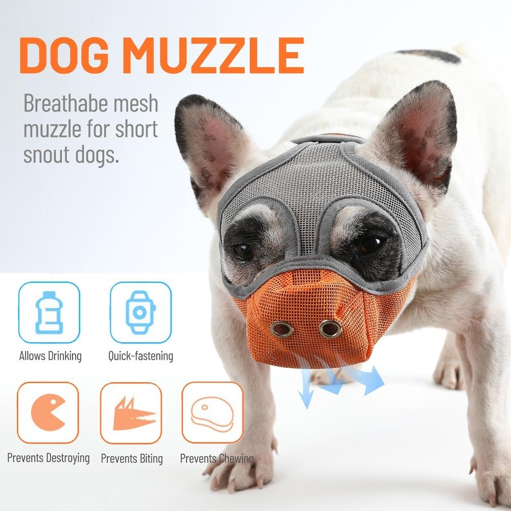 Mesh Structure Dog Muzzle Multi Sizes Bulldog Muzzle Breathable Muzzle  Daily Training