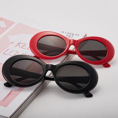 2pcs Oval Round Pop Sun Glasses Design Shades Sunglasses Women/men Eyewear