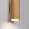 Kinkiet Ścienny Nowoczesny Złoty Karbowana Tuba 20 Cm Góra Dół Do Salonu Przedpokoju 2Xgu10 10W Karbon Sollux Lighting