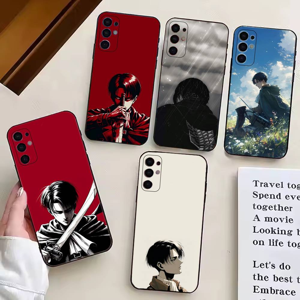 L-Levi A-Ackerman Anime Phone Case For Samsung S25,S24,S21,S22,S23,S30,Ultra,S20,Plus,Fe,Soft Silicone Black Cover