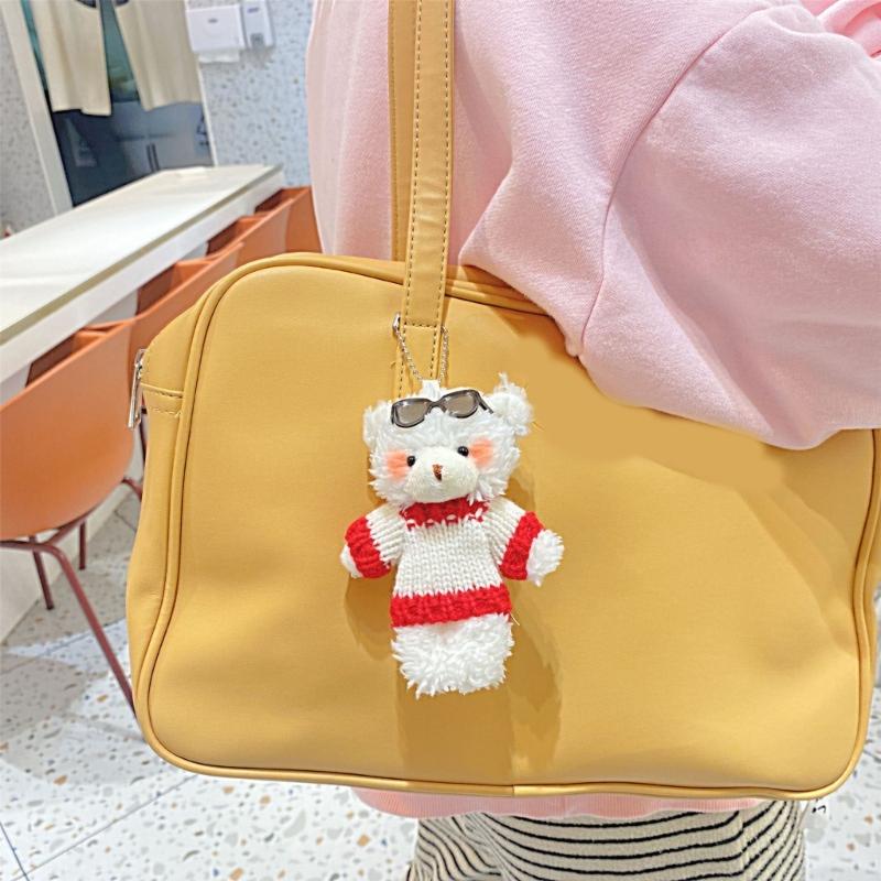 Bag Pendant Cute Backpack Pendant Plush Dolls Keychains Plush Material for Keys