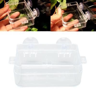 Reptile Feeder Cup Prevent Escape Transparent Reptile Feeding Dish with Suction Cup for Bearded Dragon