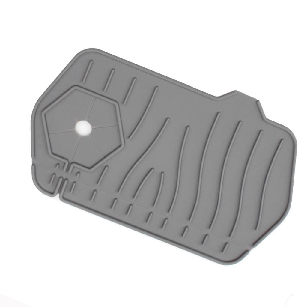 Kitchen Sink Splash Guard Foldable Non Slip Silicone Faucet Mat Handle Drip Catcher Tray for