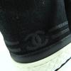 Great CHANEL sneakers COCO Mark Canvas and Leather with Faux Pearl 35 G34222 Used