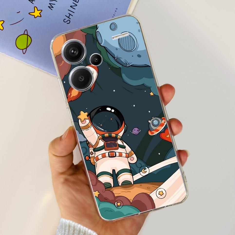 For Xiaomi Redmi Note 13 Pro Plus Pro+ Case Transparent New Fashion Pattern Soft TPU Etui For Xiaomi Redmi Note 13 4G 5G Bumper