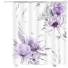 Rideau de douche floral violet gris fleur Ensemble de rideaux de salle de bain Rideau de douche rustique ferme bohème avec crochet