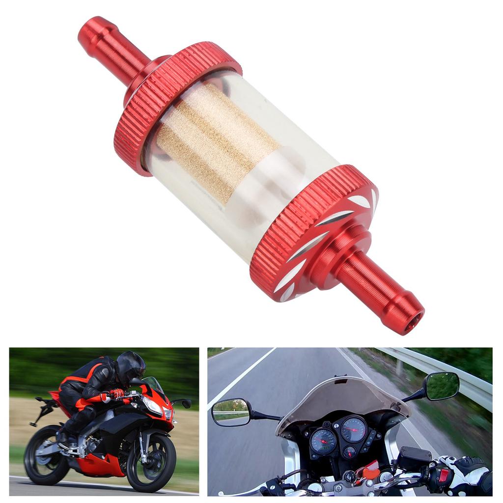 Motorcycle Fuel Gasoline Filter Carving ABS Heat Resistance for 6mm Diameter Motorbike