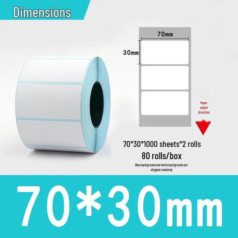 Three-Proof Thermal Label Paper 100x100mm & 70x20mm - Customizable for Label Printing
