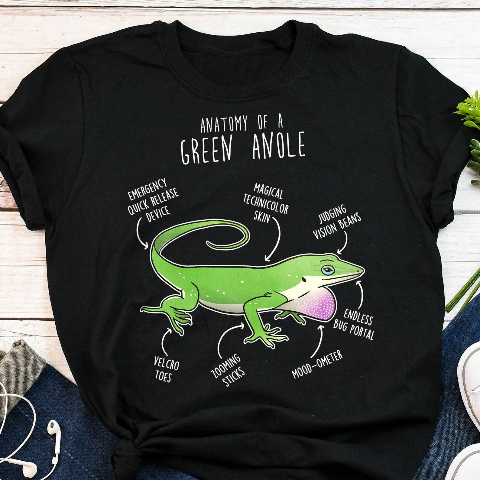 Green Anole Shirt, ,  Tshirt, Pet Reptile Lover Gift, Funny Lizard T-Shirt Cute American Chameleon Tee Carolina Anole Mom Anole Dad 110