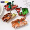 1 Pc Cute Cartoon Print Christmas Seriesgrab Clip Hair Ornament On the Back of the Head