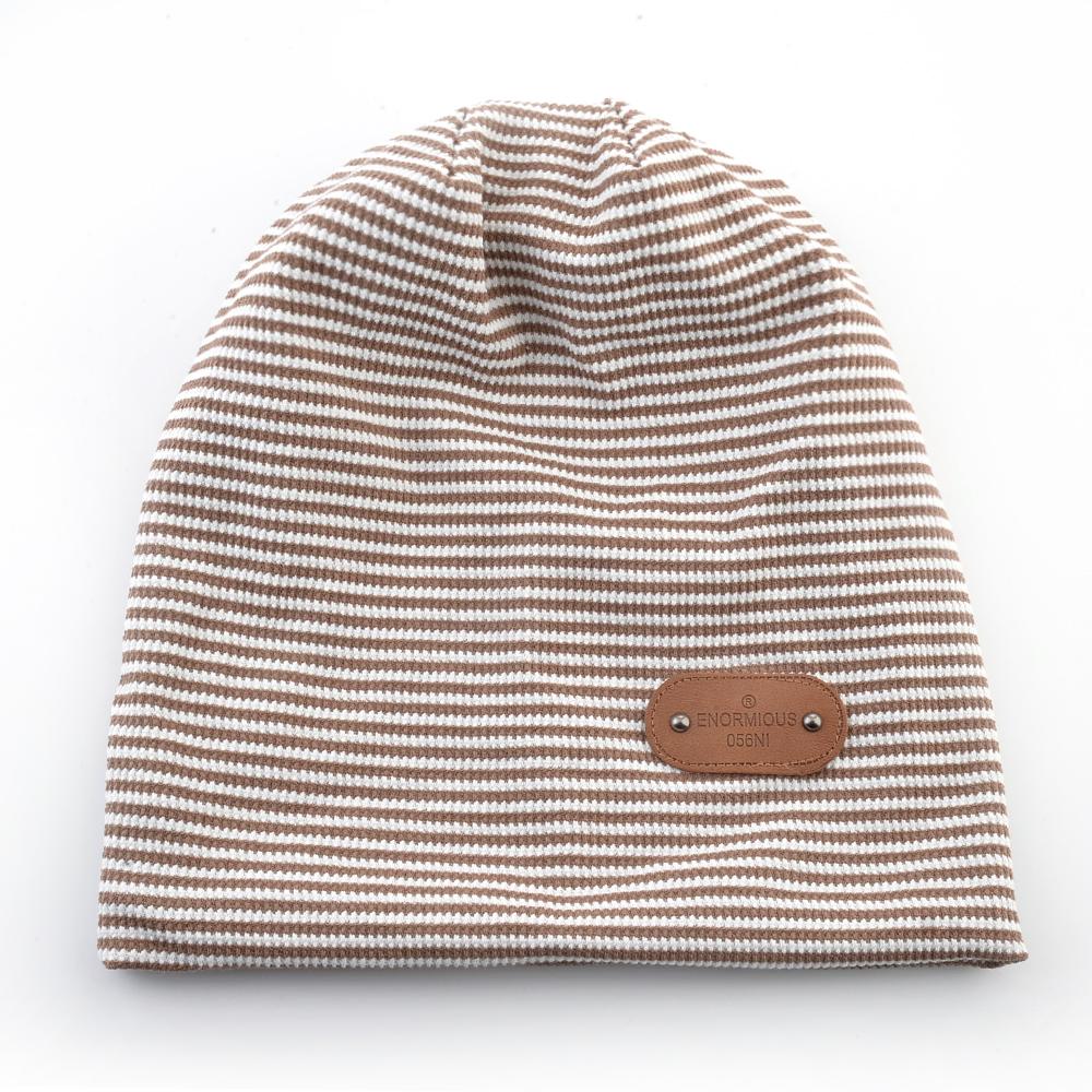 

Модные полосатые шапки, женские мягкие вязаные шапки, мужские уличные повседневные дышащие шапочки Skullies, осенне-весенняя шапка Gorras 56-59cm