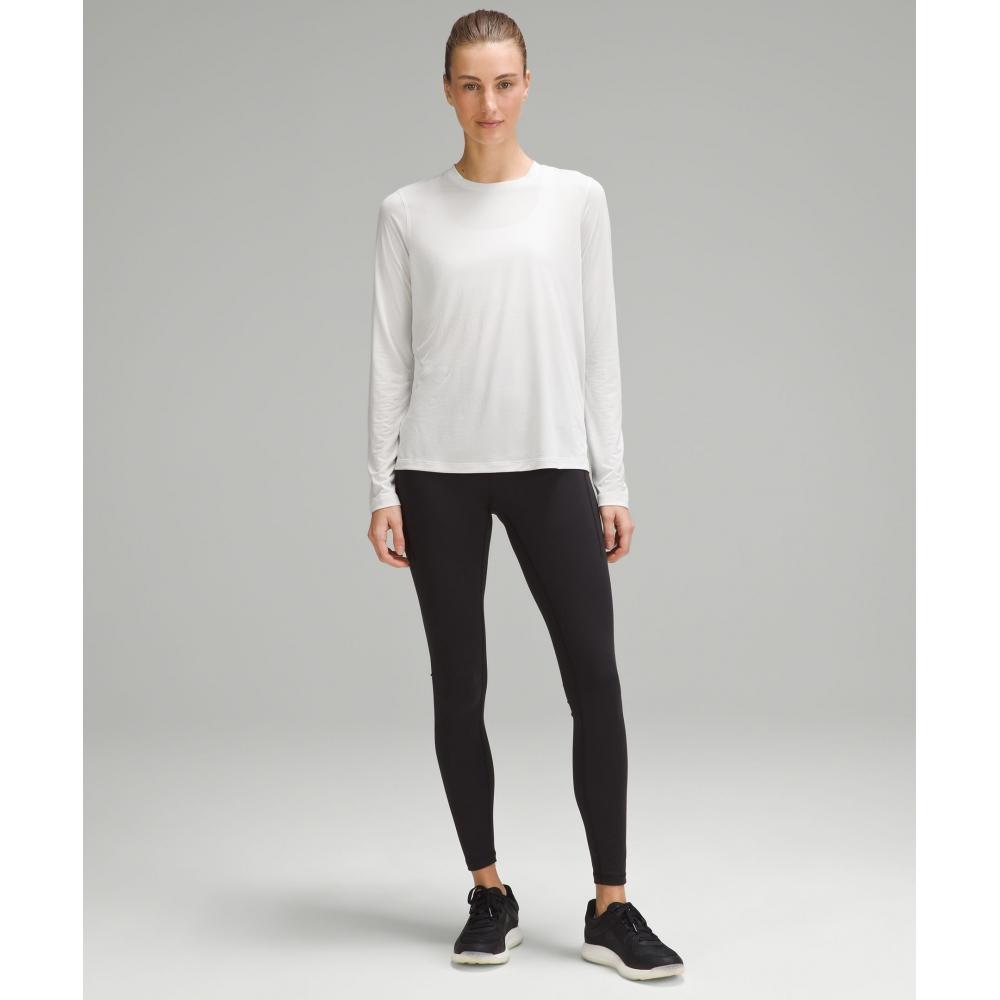 Lululemon UltraLight Hip Length Long Sleeve Shirt Light Vapor