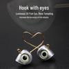 Glow-in-the-Dark Fish Eye Lead Head Hook: Small Gold, Reinforced, Anti-Snag for Freshwater & Saltwater Fishing Lures