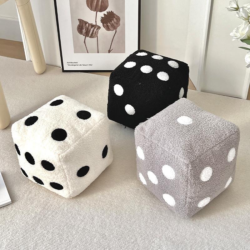 Plush Pattern Dice Toy Cute Cartoon Cushion With Pp Cotton Filling Office Home