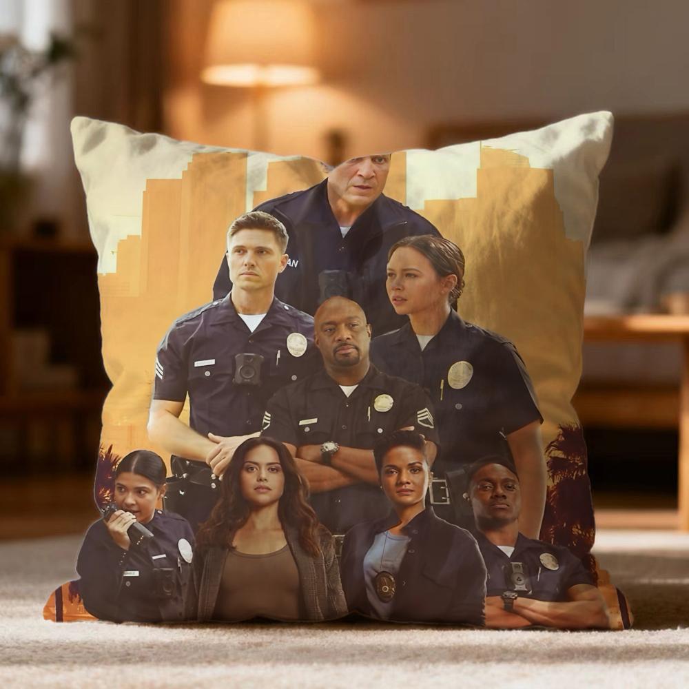 Popular T-TThe Rookie Cushion Cover Soft Washable Pillow Case Multi-Scene for Couch Bed Travel Office Use