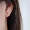 925 Sterling Silver Plating 14K Gold Inlaid Zircon Exquisite Flower Earrings for Women Simple Jewelry Gift