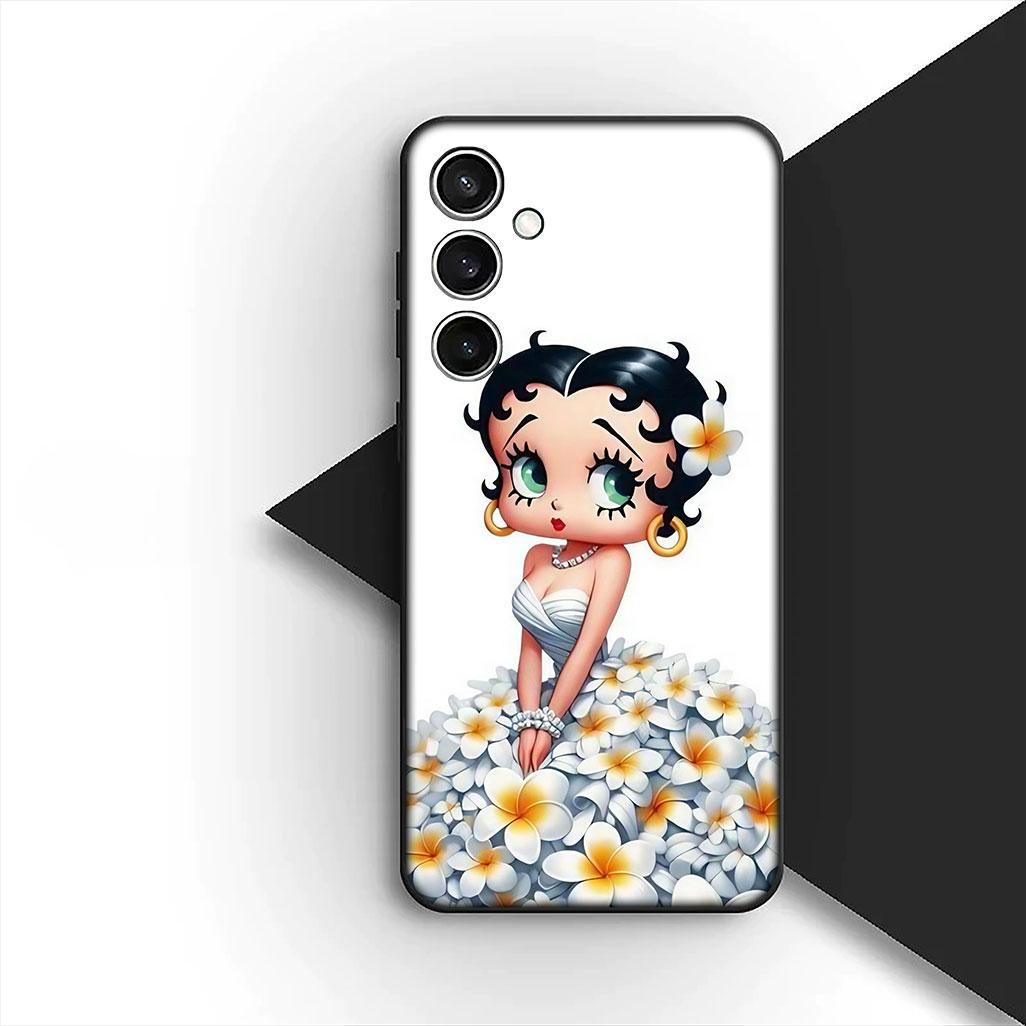 

for Samsung Galaxy S10 S8 S9 Plus A33 A34 A31 70 A71 A72 Note 20 9 8 S10E Phone Cover Soft Case Anime B-Bettys Lovely B-Boops Galaxy S9+