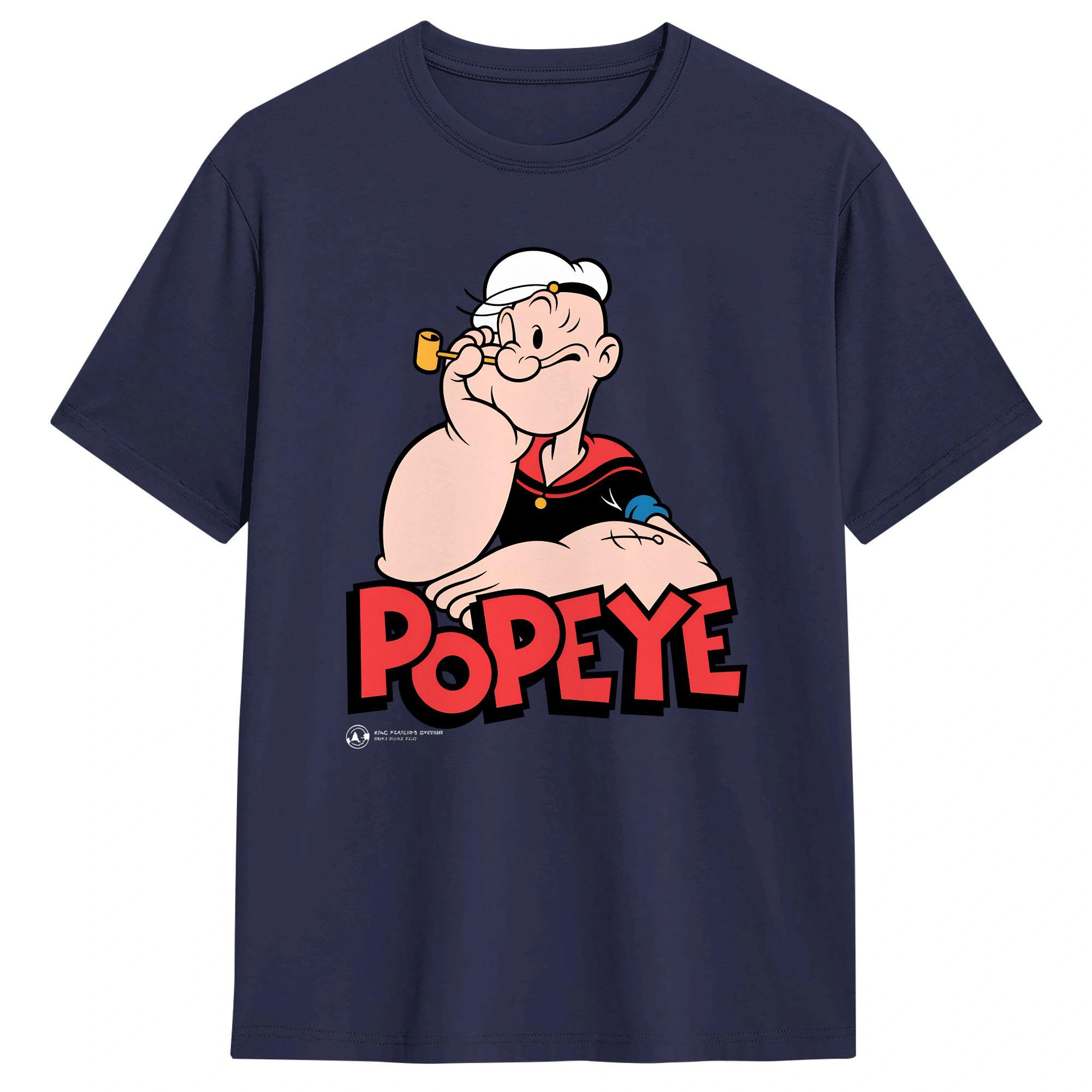 

Popeyed the Sailorman T Shirt Summer 100 Cotton TShirts For Men Custom Logo Tee Shirt Short Sleeves Streetwear Tees 4XL
