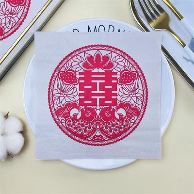 20pcs/Pac 33*33cm 2-Ply Disposable Party Napkin Wedding Ceremony Pattern