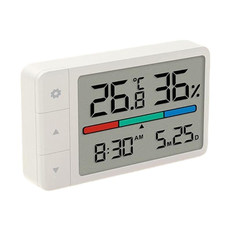 Compactly Indoor Digital Temperature Humidity Meter Monitors for Nursery Bedroom Featuring High Accuracy Sensors