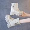 Spring, Autumn and Winter New Versatile Thick-soled Women's Belt Buckle Personalized Short Boots Martin Boots Women