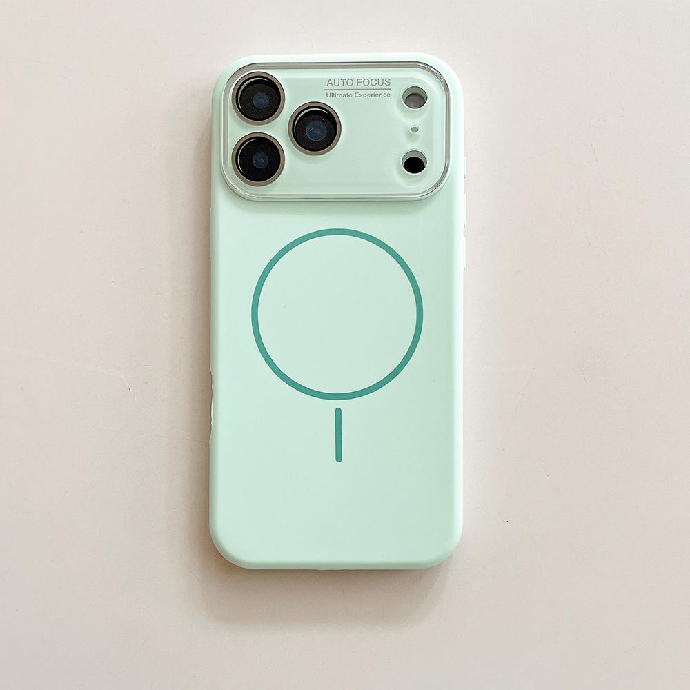 Advanced Liquid Silicone Phone Case for IPhone Air 17 16 15 14 Pro Max for Magsafe Magnetic Charging Glass Lens Protective Cover