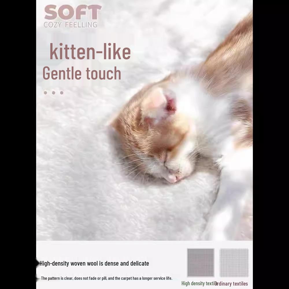 Modern Minimalist Faux Cashmere Oval Rug for Living Room and Bedroom