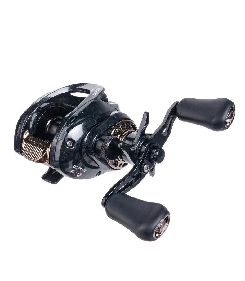 Blue Boat DC PLUS Baitcasting-Rolle: Micro-Lure-Rolle mit eingebautem Wurfgeräusch, Anti-Rücklauf-System und Doppelbremse.