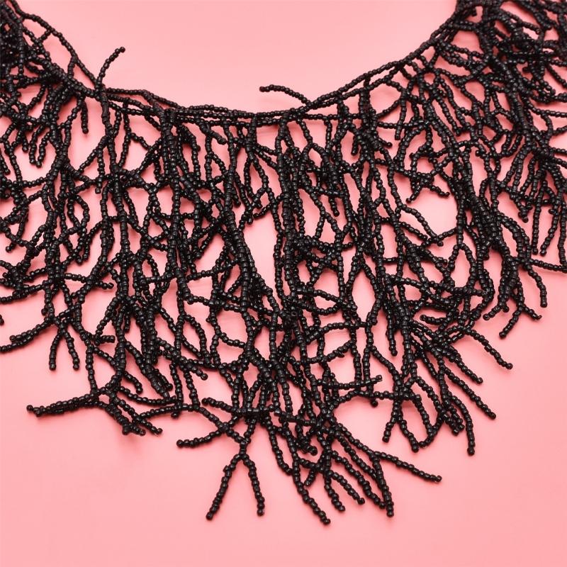 Wielofunkcyjny Ręcznie Robiony Naszyjnik z Koralików Koralowych Elegancki Element Wyrazisty Biżuteria Dodatek dla Modnych Kobiet Pań do Codziennego Użytku