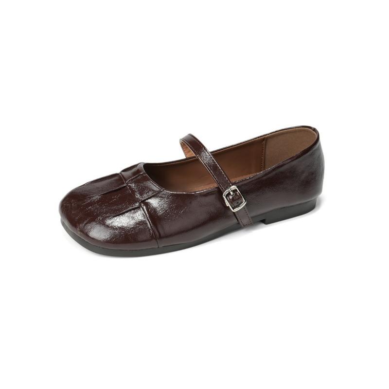 

Женские туфли для повседневной носки, туфли бабушки на ремешке 43 коричневый