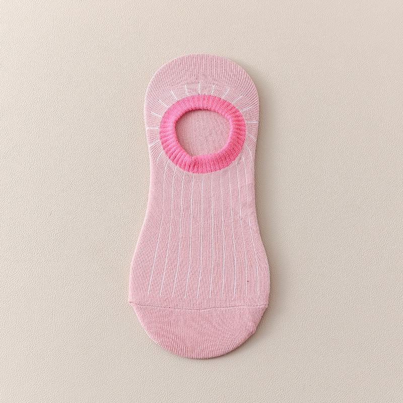 Women's Summer Thin Cotton Anti Bacterial Non Slip Non Drop Heel Shallow Mouth Invisible Socks