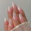 24 Pièces Faux Ongles à Presser Forme Amande, Extensions d'Ongles pour Femmes, Manucure Rapide Faux Ongles à Coller pour Mariage Fête Quotidien, Embouts d'Ongles et Gelée