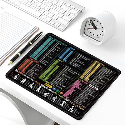 Custom Large English Shortcut Keys Mouse Pad for Computers and Notebooks