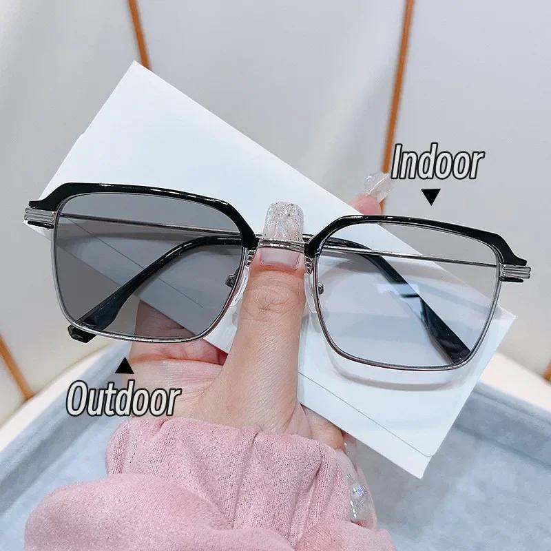 

Высококачественные антибликовые очки для чтения при пресбиопии, фотохромная металлическая оправа, модные очки для мужчин anti blue light 0