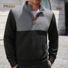 Men's Cable Knit Pullover Sweater Casual Long Sleeve Stand Collar 1/4 Button Up Fall Winter Sweatshirts