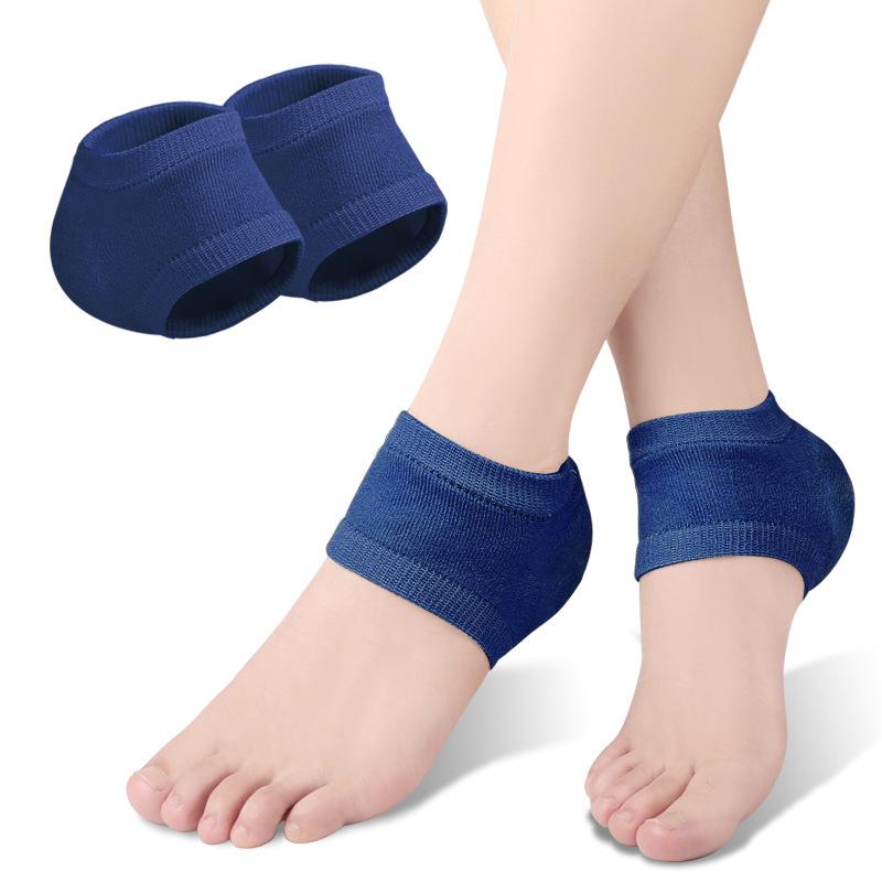 2PCS Silicone Heel Sleeve Socks Heel Padded Heel Cups Insoles Feet Care Repair Half-yard Socks
