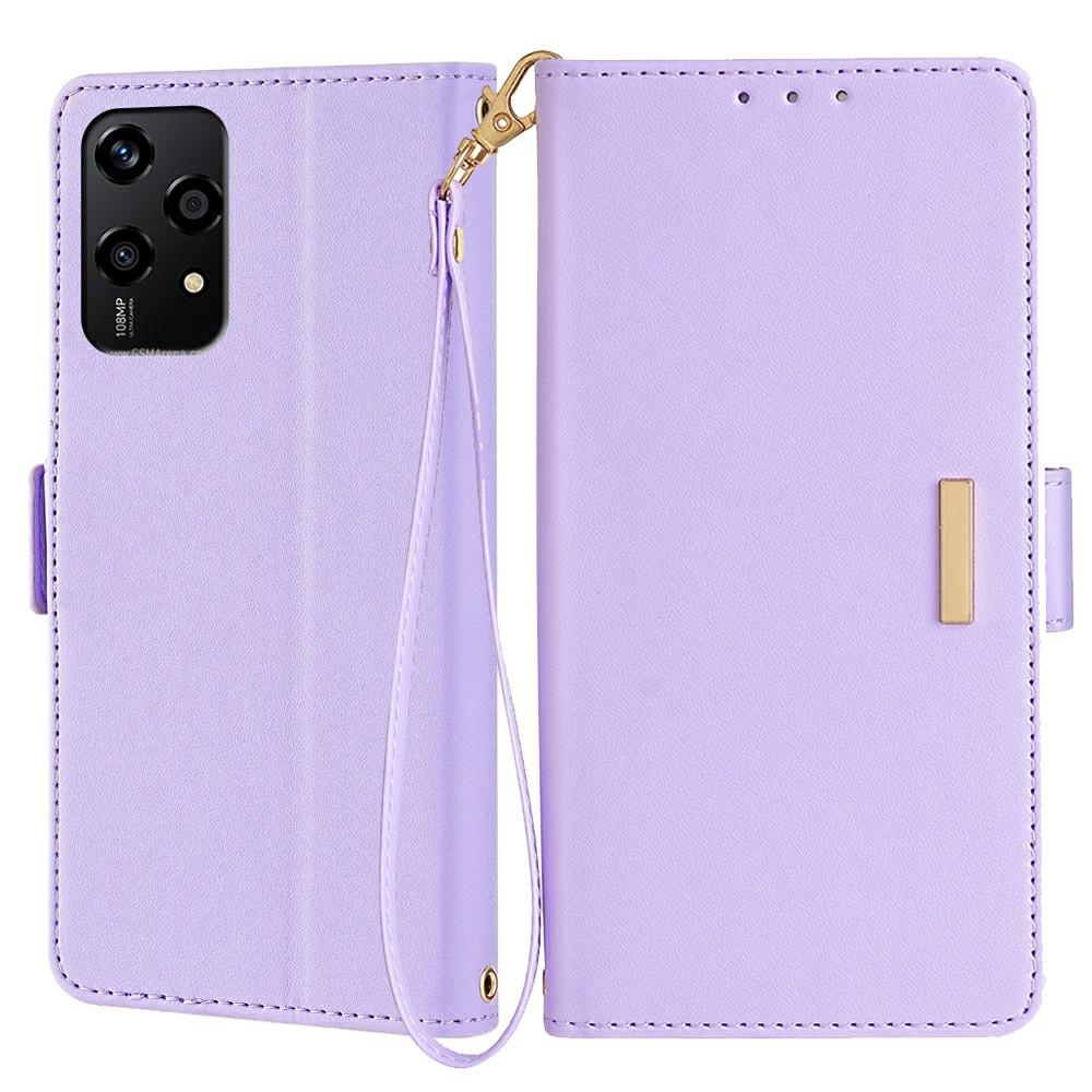

For Honor 200 Lite Leather Wallet Case RFID Blocking Stand Cover with Hand Strap B