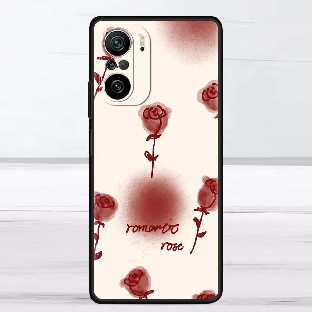 Case For Xiaomi Redmi Note 11 9S 10 9 8 7 9A 9C 9i K40 8T 10C 9T K50 Silicone Phone Shell Flower Cute