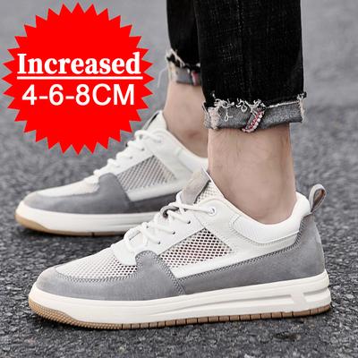 Fashion New Men's Elevator Shoes Man Invisible Insole Men Breathable Heighten Increased 8cm 6CM Sneakers Taller Comfortable Sports Shoes