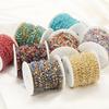 1 Meter Stainless Steel Beaded Triangle Glass Crystal Chains for DIY Jewelry Findings Necklace Bracelet Supplies Earrings Making