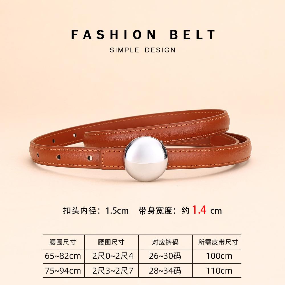 

Женский ремень, женский кожаный ремень из воловьей кожи, женский ремень премиум-класса для деловых костюмов 110cm оранжевый