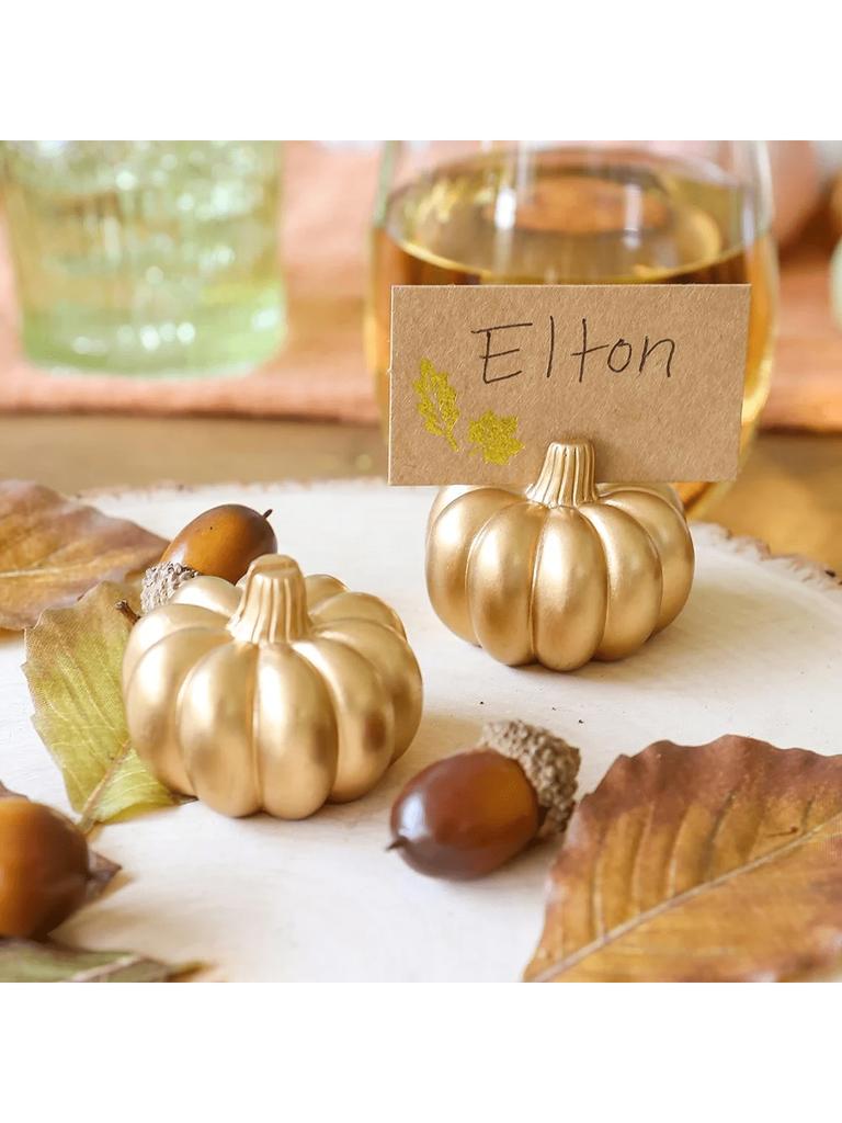 Halloween Table Decorations Pumpkin Place Card Holders Fall Table Decor Cute Pumpkin Table Name Holders Harvest Party Supplies