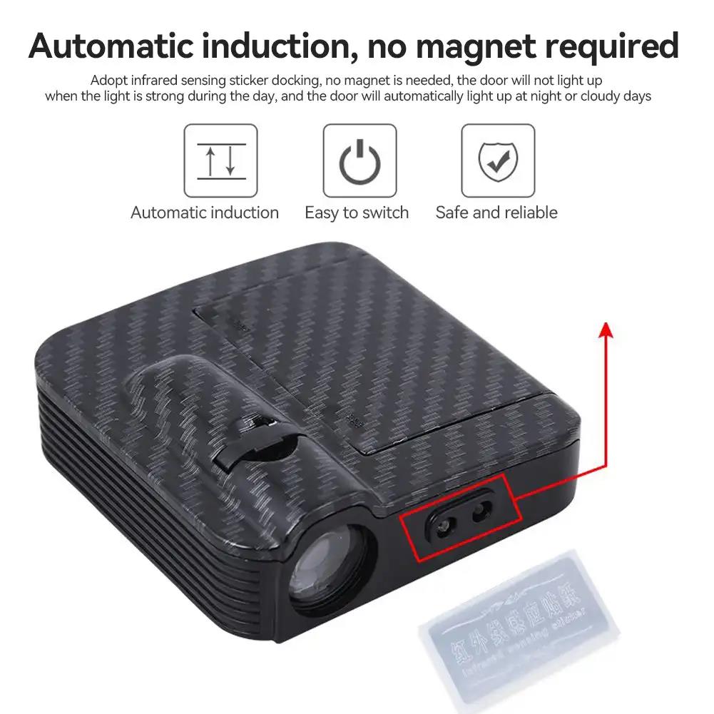 2/4Pcs Car Angel Wings Wireless Car Door LED HD Welcome Courtesy Shadow Projector Lamp Logo Light Cars Accessories Neon Lights 4