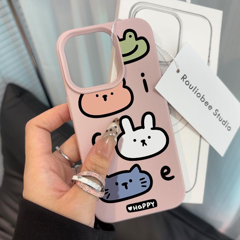 

Cute Avatar Animal Lychee Pattern for IPhone15 for Apple 16 Mobile Phone Case 13pr Leather Pattern 14promax For iPhone 11